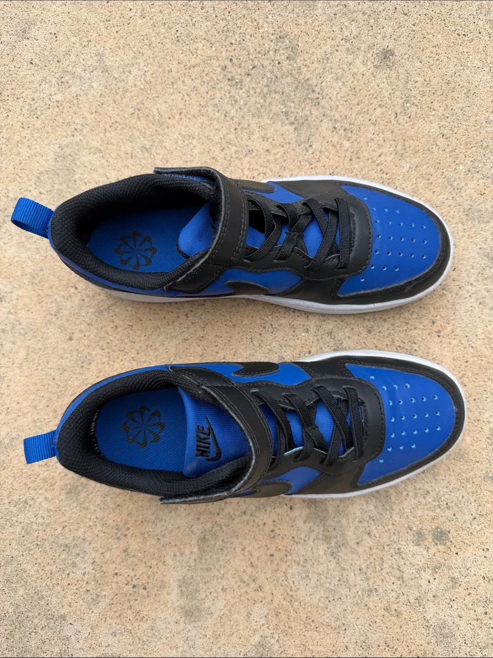 Nike Court Preschool Boys Borough Low Recraft Blue/Black Sneaker Size 2